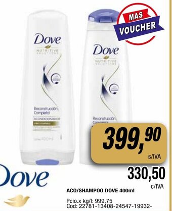 Maxiconsumo Dove Aco/Shampoo oferta