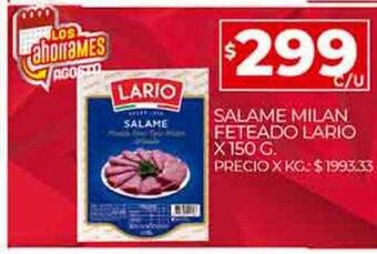 Supermercados DIA Salame milan feteado lario oferta