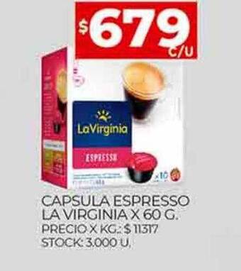 Supermercados DIA Capsula espresso la virginia oferta