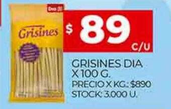 Supermercados DIA Grisines dia oferta