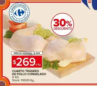Carrefour Maxi Cuarto trasero de pollo congeado oferta