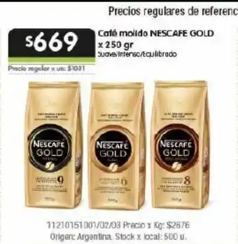 Jumbo Café molido nescafé gold x 250g oferta