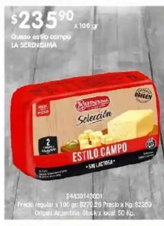 Jumbo Queso la serenísima x 100g oferta