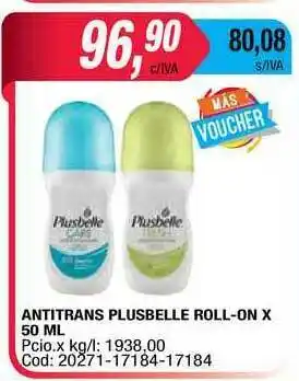 Maxiconsumo Antitrans Plusbelle Roll-on x 50ml oferta