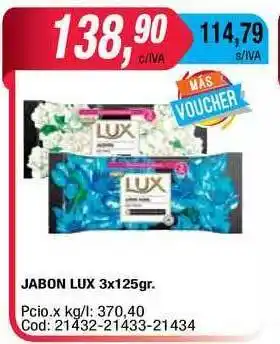 Maxiconsumo Jabon Lux 3 x 125gr oferta