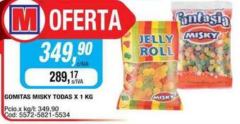 Maxiconsumo Gomitas Misky Todas x 1kg oferta