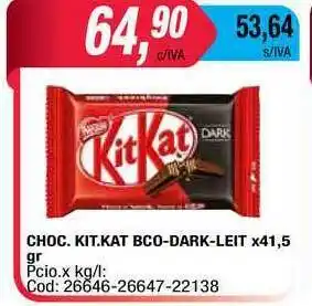 Maxiconsumo Choc. Kit. Kat Bco-dark-leit oferta