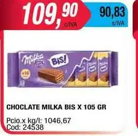 Maxiconsumo Choclate Milka Bis x 105gr oferta