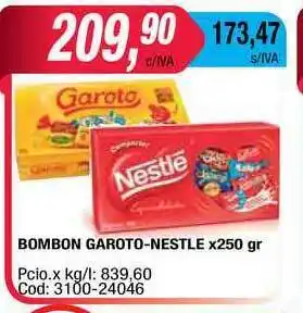 Maxiconsumo Bombon Garoto-nestle x 250gr oferta