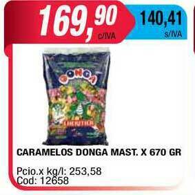 Maxiconsumo Caramelos Donga Mast. x 670gr oferta