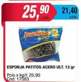 Maxiconsumo Esponja Patitos Acero Ult. 13gr oferta