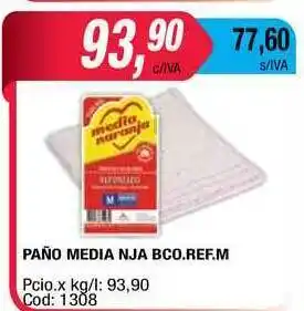Maxiconsumo Paño Media Nja Bco. Ref.m oferta