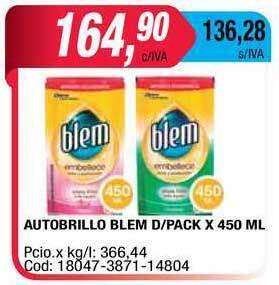 Maxiconsumo Autobrillo Blem D Pack x 450ml oferta