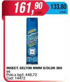 Maxiconsumo Insect. Selton Mmm S Olor 360 cc oferta
