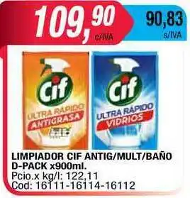 Maxiconsumo Limpiador Cif Antig Mult Baño D-pack x900 ml oferta