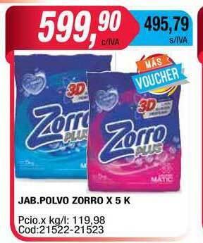 Maxiconsumo Jab. Polvo Zorro X 5K oferta