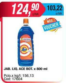 Maxiconsumo Jab. Liq. Ace Bot. x 800ml oferta