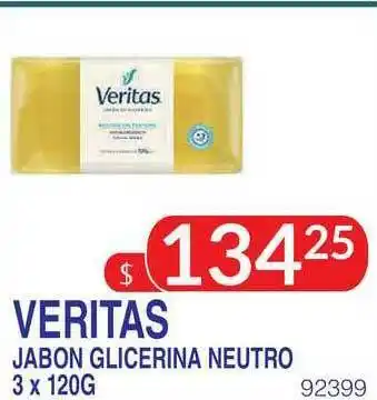 Masivos Veritas Jabon Glicerina Neutro 3 X 120G oferta