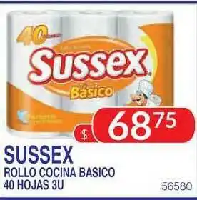 Masivos Sussex Rollo Cocina Basico 40 Hojas 3U oferta