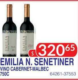 Masivos Emilia N. Senetiner Vino Cabernet-Malbec 750C oferta