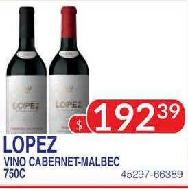 Masivos Lopez Vino Cabernet-Malbec 750C oferta