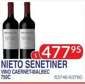 Masivos Nieto Senetiner Vino Caernet-Malbec 750C oferta