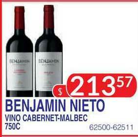 Masivos Benjamin Nieto Vino Cabernet-Malbec 750C oferta