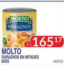 Masivos Molto Duraznos En Mitades 820G oferta