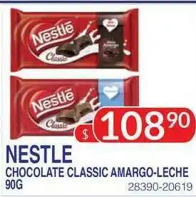 Nestle Chocolate Classic Amargo-Leche 90G