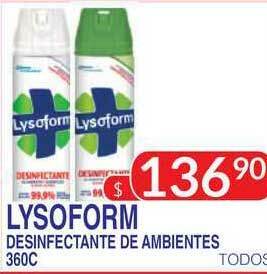 Masivos Lysoform Desinfectante De Ambientes 360C oferta