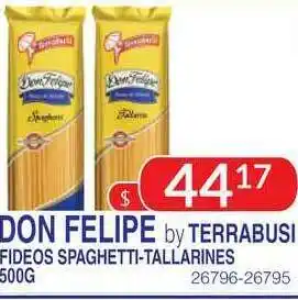 Masivos Don Felipe By Terrabusi Fideos Spaghetti-Tallarines 500G oferta