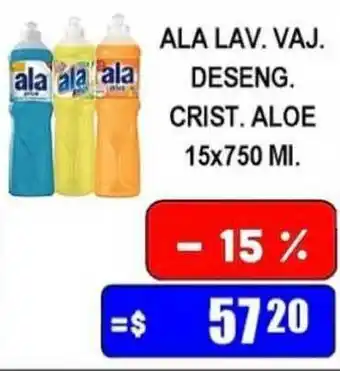 Dulcenter Ala Lav. Vaj. Deseng. Crist. Aloe 15x750 ML oferta