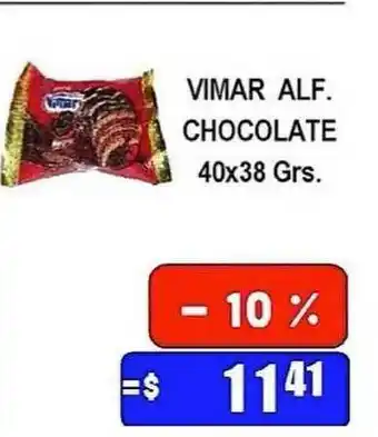 Vimar Alf. Chocolate 40x38 Grs.