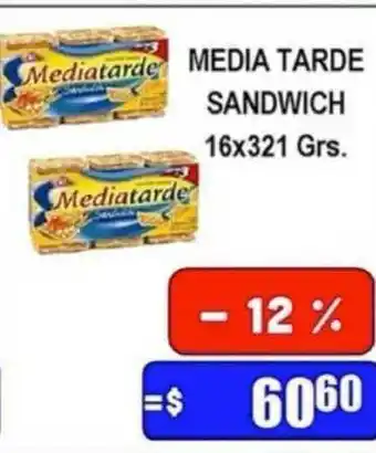 Dulcenter Media Tarde Sandwich 16x321 Grs. oferta
