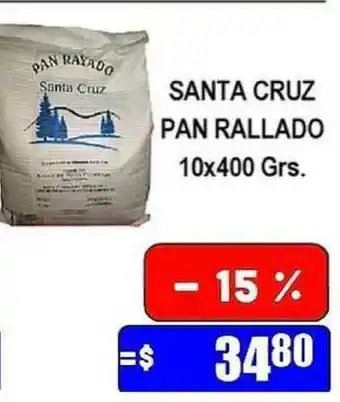 Dulcenter Santa Cruz Pan Rallado 10x400 Grs. oferta
