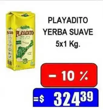 Dulcenter Playadito Yerba Suave 5x1 Kg. oferta