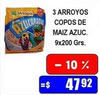 Dulcenter 3 Arroyos Copos De Maiz Azuc. 9x200 Grs. oferta
