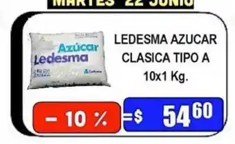 Dulcenter Ledesma Azucar Clasica Tipo A 10x1 Kg. oferta