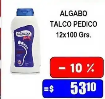 Dulcenter Algabo Talco Pedico 12x100 Grs. oferta