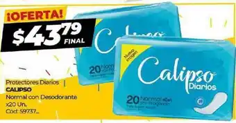Diarco Protectores Diarios Calipso Normal Con Desodorante x20 un oferta