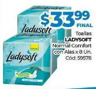 Diarco Toallas Ladysoft Normal Comfort Con Alas x8 un oferta