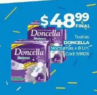Diarco Toallas Doncella Nocturnas x8 un oferta