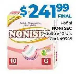 Diarco Pañales Noni Sec Adulto x10 un oferta
