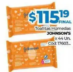 Diarco Toallitas Húmedas Johnson's x44 un oferta