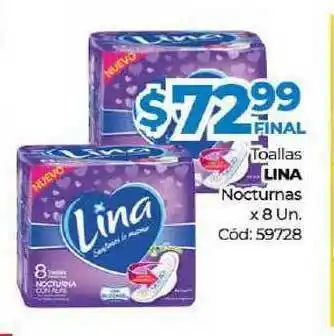 Diarco Toallas Lina Nocturnas x8 un oferta