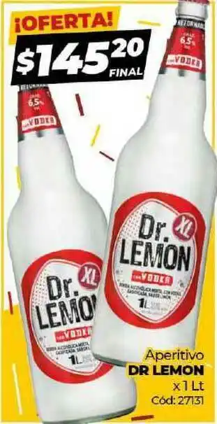 Diarco Aperitivo Dr Lemon x1 lt oferta