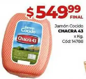 Diarco Jamón Cocido Chacra 43 xkg oferta