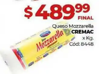 Diarco Queso Mozzarella Cremac xkg oferta