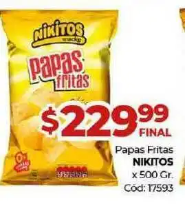 Diarco Papas Fritas Nikitos x500 gr oferta