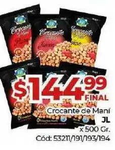 Diarco Crocante De Mani Jl x500 gr oferta